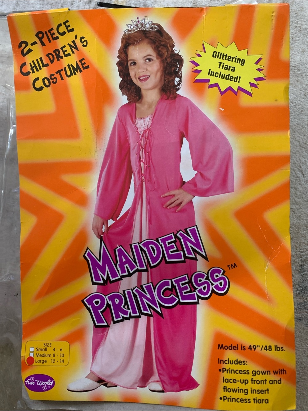 Fun World Girls' Pink Princess Costume with Tiara